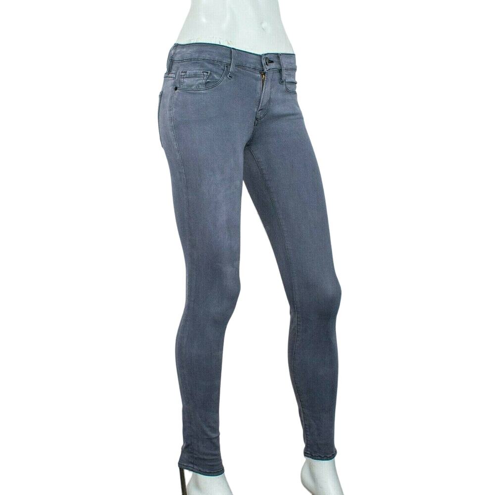 FRAME Denim Le Skinny de Jeanne Jeans in Gray Squid ink Women's size 24
